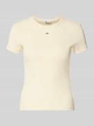 Slim fit T-shirt van katoenmix