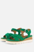 Tamaris Sandalen groen Suede