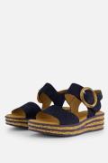 Gabor Sandalen blauw Nubuck