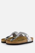 Birkenstock Gizeh Slippers zilver Imitatieleer