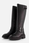 Ann Rocks hoge Biker boots zwart Leer