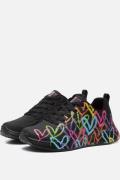 Skechers Uno Graffiti Heart Sneakers zwart