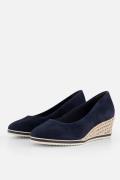 Tamaris Pumps met sleehak blauw Leer