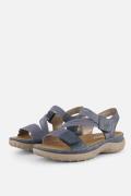 Rieker Sandalen blauw Textiel