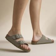Birkenstock Arizona Slippers groen Imitatieleer