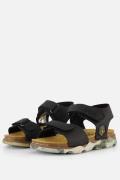 Develab Velcro Sandalen zwart Imitatieleer
