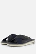 Rieker Slippers blauw Imitatieleer