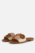 Oh My Sandals Slippers beige Leer