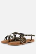 Lazamani Sandalen zwart Suede