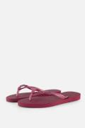 Havaianas Slim Logo Metallic Slippers rood Rubber