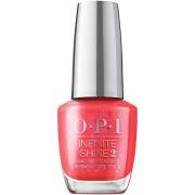 OPI Me, Myself, and OPI Infinite Shine Left Your Texts on Red