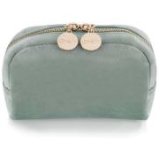 LULU'S ACCESSORIES Cosmetic Bag Small Velvet Mint