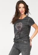 NU 20% KORTING: Aniston CASUAL T-shirt met oil-dyed-wassing