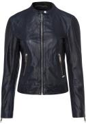 NU 20% KORTING: Maze Leren jack in klassieke look, met modellerende na...