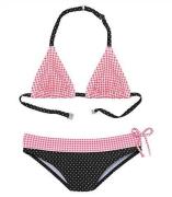 NU 20% KORTING: Buffalo Triangelbikini met motievenmix van ruit en sti...