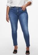 ONLY CARMAKOMA Skinny fit jeans CARKARLA REG SK ANKLE ZIP JNS met rits...