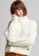 NU 25% KORTING: Superdry Coltrui VINTAGE HIGH NECK CABLE KNIT