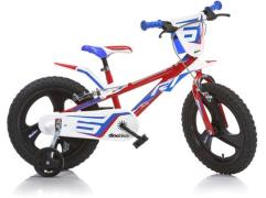 Dino Kinderfiets Mountainbike met zijwieltjes, klep en coole spatborde...