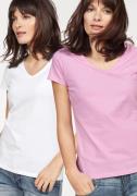 NU 20% KORTING: Fruit of the Loom Shirt met V-hals Lady-Fit Valueweigh...