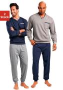 NU 20% KORTING: le jogger® Pyjama in lang model (4-delig, Set van 2)
