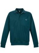 Trigema Sweatshirt Trigema Polo met lange mouwen in sweatkwaliteit