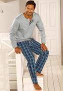 s.Oliver RED LABEL Beachwear Pyjama in een lang model met knoopsluitin...