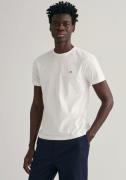 Gant T-shirt SLIM SHIELD SS T-SHIRT met logoborduursel op borsthoogte