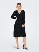 Only Midi-jurk ONLMERLE L/S WRAP MIDI DRESS JRS