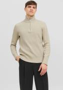 Jack & Jones Trui met staande kraag JPRCCPERFECT KNIT HALF ZIP SN