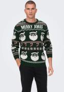 NU 20% KORTING: ONLY & SONS Trui met ronde hals ONSXMAS SANTA JAQ REG ...