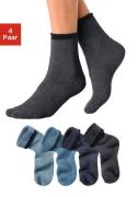 Lavana Wellness-sokken met frottébinnenkant (set, 4 paar)