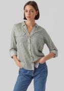 NU 20% KORTING: Vero Moda Overhemdblouse VMBUMPY L/S SHIRT NEW WVN GA ...