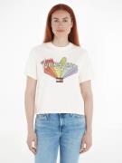 NU 20% KORTING: TOMMY JEANS T-shirt TJW BXY RAINBOW FLAG TEE