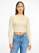 Calvin Klein Shirt met lange mouwen VELVET RIB LONG SLEEVE TOP