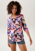NU 25% KORTING: Aniston CASUAL Overhemdblouse met kleurrijke, grafisch...