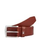 Tommy Hilfiger Leren riem DENTON 3,5 Robuuste leren riem met vlaglabel...