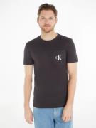 NU 20% KORTING: Calvin Klein T-shirt CORE MONOGRAM POCKET SLIM TEE