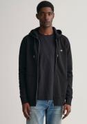 Gant Capuchonsweatvest REG SHIELD FULL ZIP HOODIE met logoborduursel o...