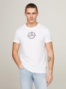 NU 25% KORTING: Tommy Hilfiger T-shirt GLOBAL STRIPE WREATH TEE