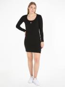 NU 20% KORTING: TOMMY JEANS Jerseyjurk TJW BADGE RIB BODYCON LS