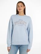 TOMMY JEANS Sweatshirt TJW RLX VARSITY LUXE CREW met geborduurd logo-o...