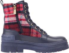 Tommy Hilfiger Veterlaarsjes FEMININE TARTAN LACE UP BOOTIE