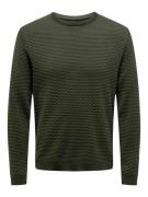 ONLY & SONS Trui met ronde hals ONSTAPA REG 12 STRUC LS CREW KNIT NOOS