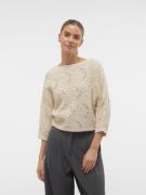 Vero Moda Gebreide trui VMGIGI 3/4 BOATNECK PULLOVER NOOS