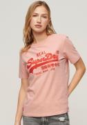 NU 25% KORTING: Superdry T-shirt EMBROIDERED VL RELAXED T SHIRT
