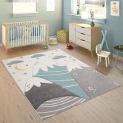 Paco Home Kindervloerkleed Cosmo 707 3d-design, schattig motief bergen...