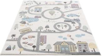 Carpet City Kindervloerkleed Anime9376 Straten-speel-vloerkleed, auto,...