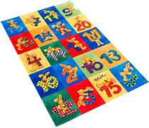 Felix der Hase Kindervloerkleed FE-414 Stofprint, patchworkdesign, mot...