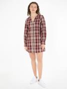 NU 20% KORTING: Tommy Hilfiger Blousejurk TARTAN CO V-NECK SHIRT DRESS