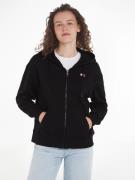 NU 20% KORTING: Tommy Jeans Curve Sweatvest TJW BADGE ZIP THRU HOODIE ...